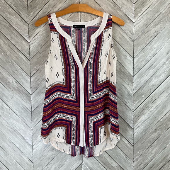 SANCTUARY Lana Scarf Button Down Tank Top - Picture 5 of 9